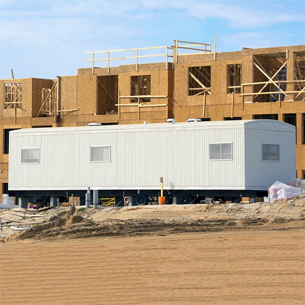 construction trailers can be rented for short-term use on construction sites